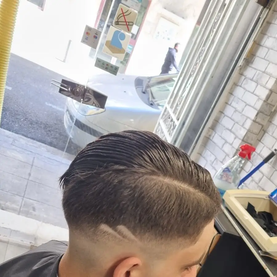 Barber shop split hair